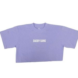 Call her daddy “daddy gang” purple cropped t-shirt